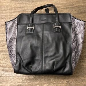 Coach black and python print nwot